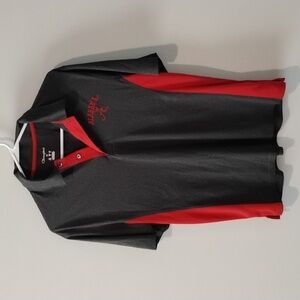 Champion Gray and Red Performance Polo Shirt